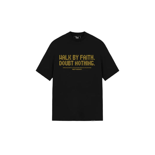 WALK BY FAITH BLACK T-SHIRT