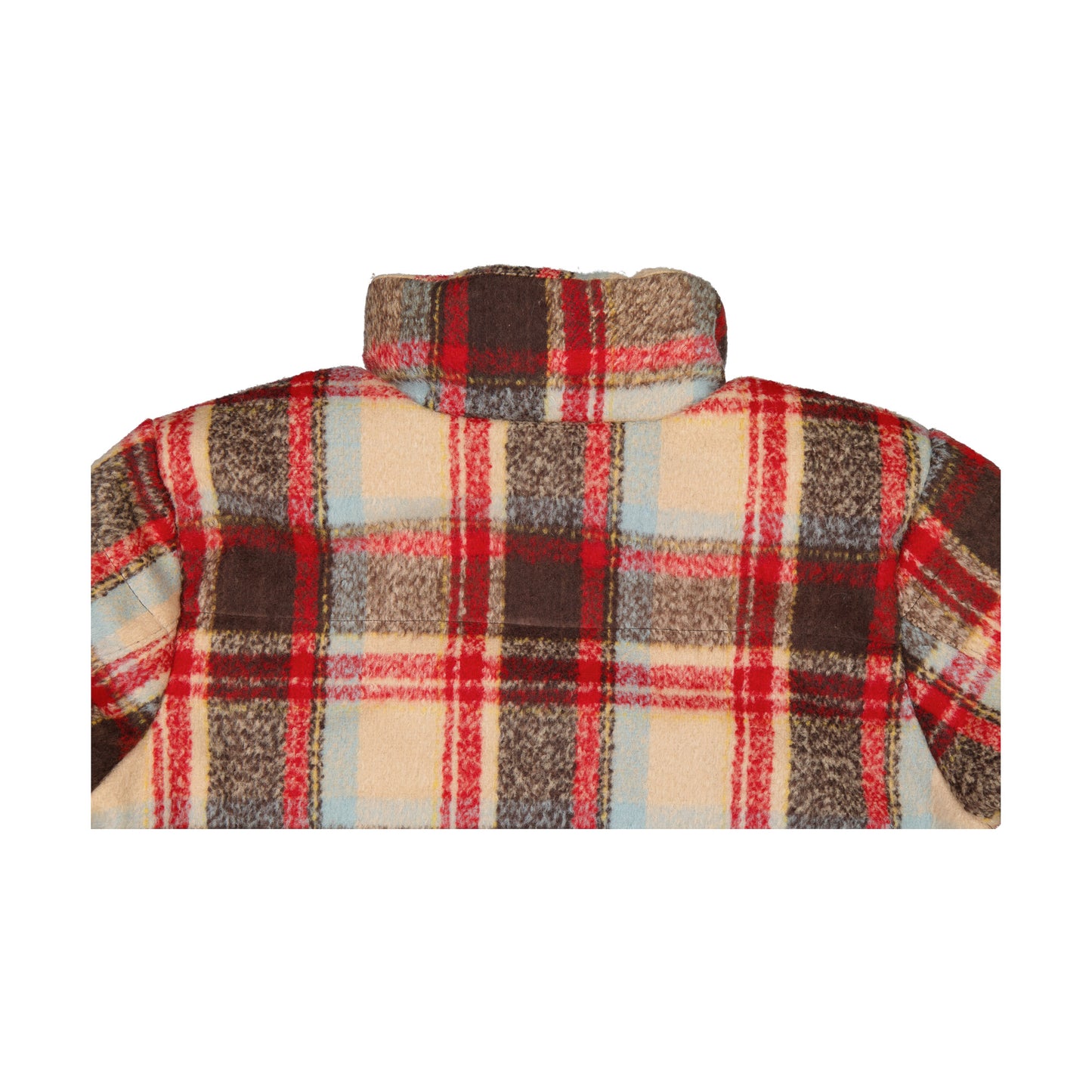 BTO PLAID PUFFER JACKET RED
