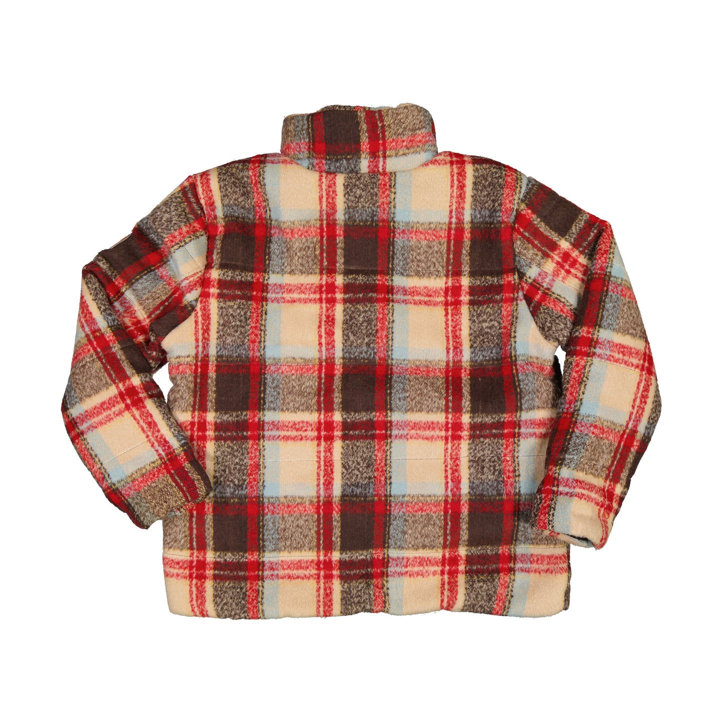 BTO PLAID PUFFER JACKET RED