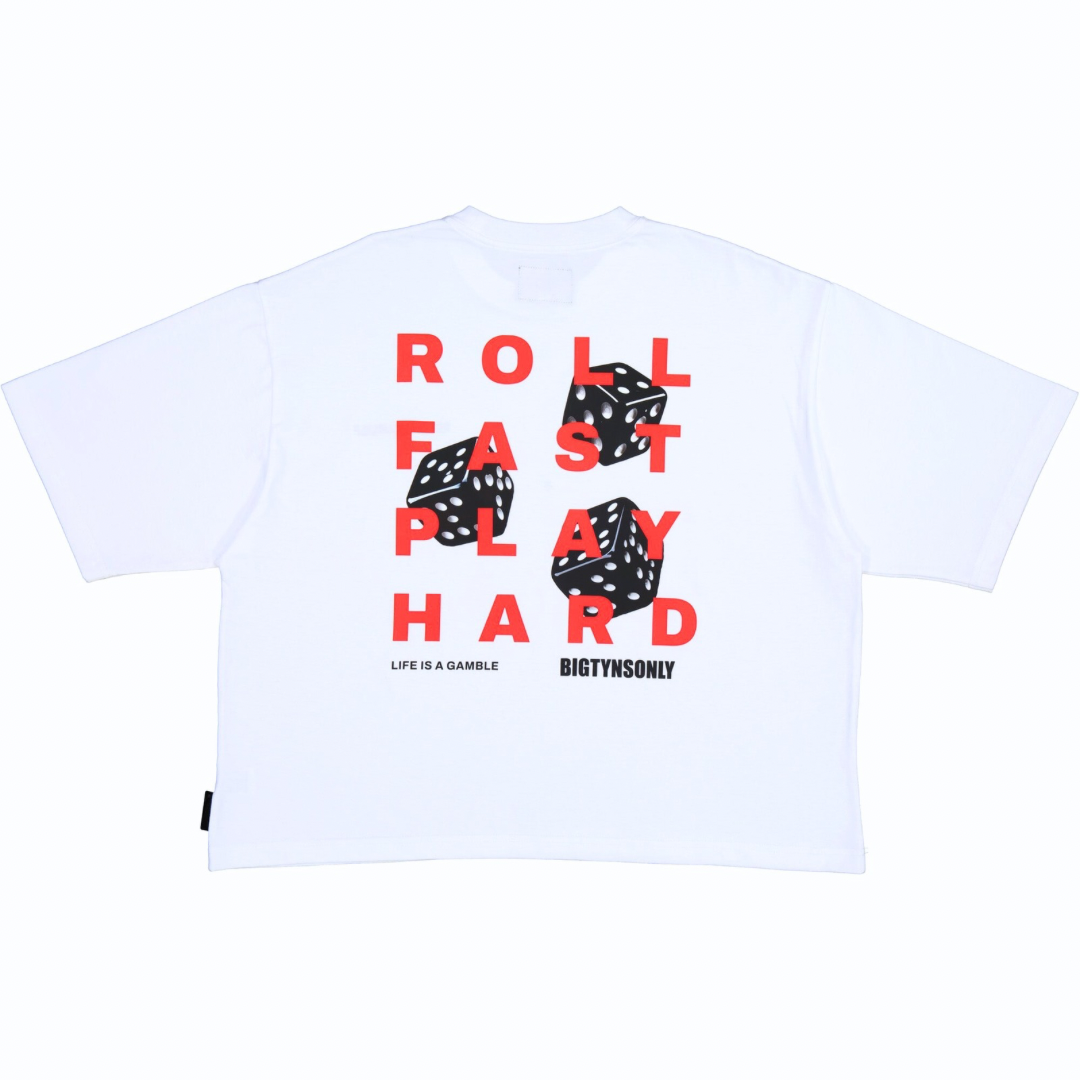 BET ON YOURSELF WHITE CROP T-SHIRT