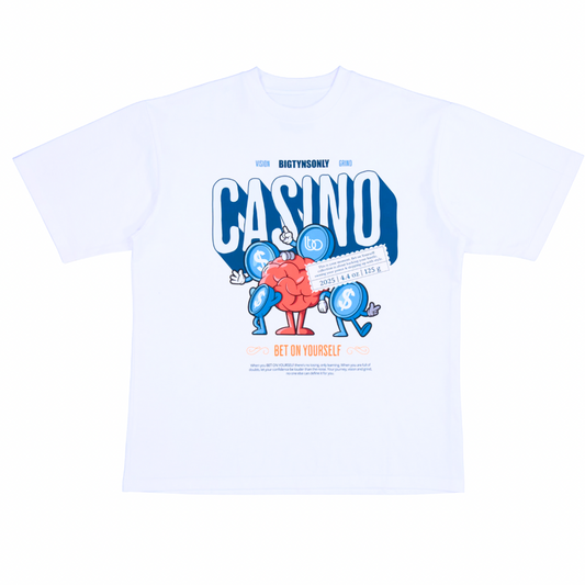 BIGTYNSONLY CASINO WHITE T SHIRT
