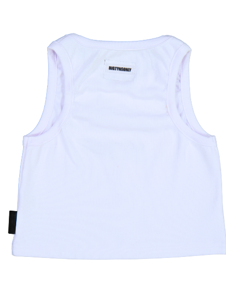 BIGTYNSONLY WHITE ACE CROP VEST