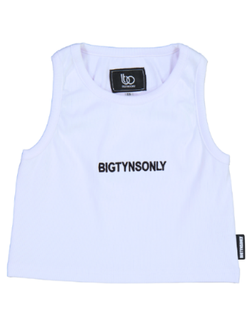 BIGTYNSONLY WHITE ACE CROP VEST