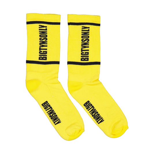 BIGTYNSONLY YELLOW ESSENTIAL  SOCKS