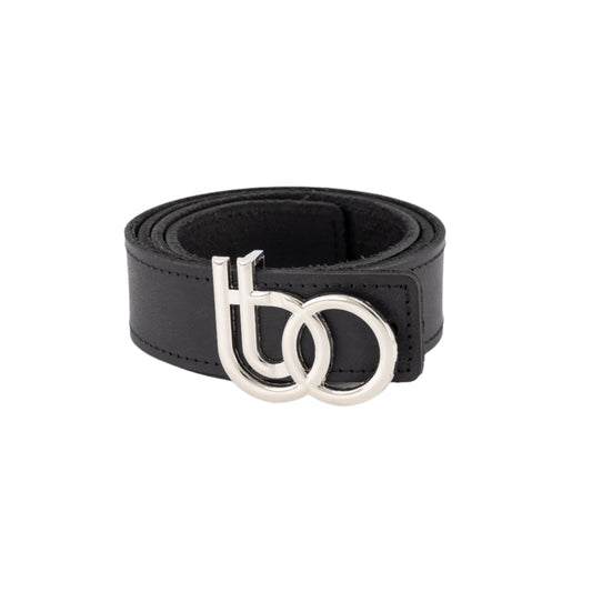 BTO LOGO BLACK LEATHER BELT