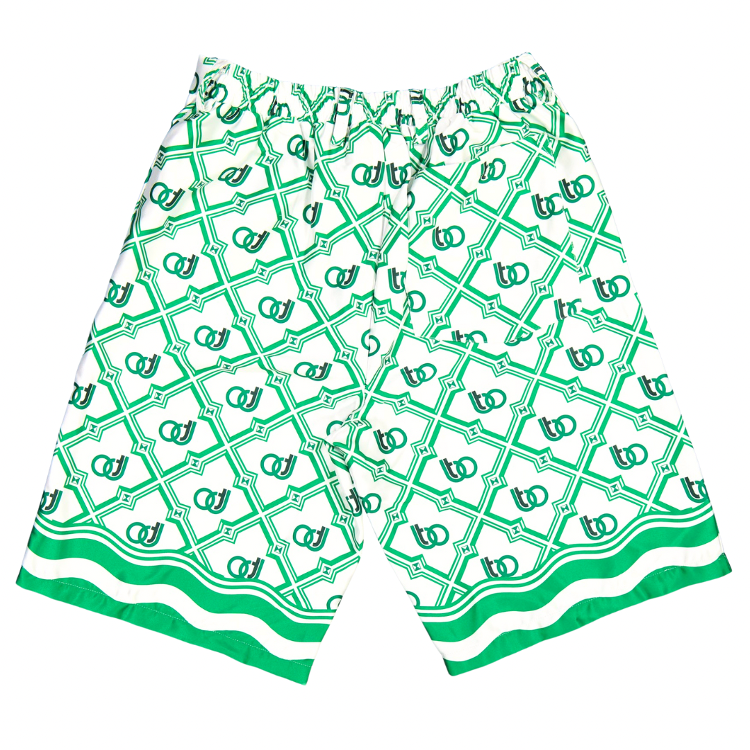 HARMONY SILK GREEN SHORTS