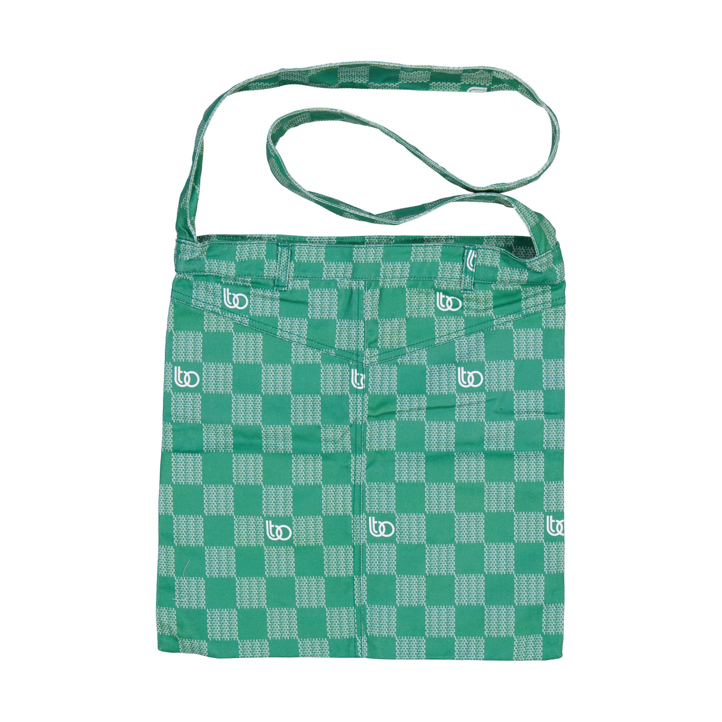 OLIVE BTO LOGO DENIM TOTE BAG