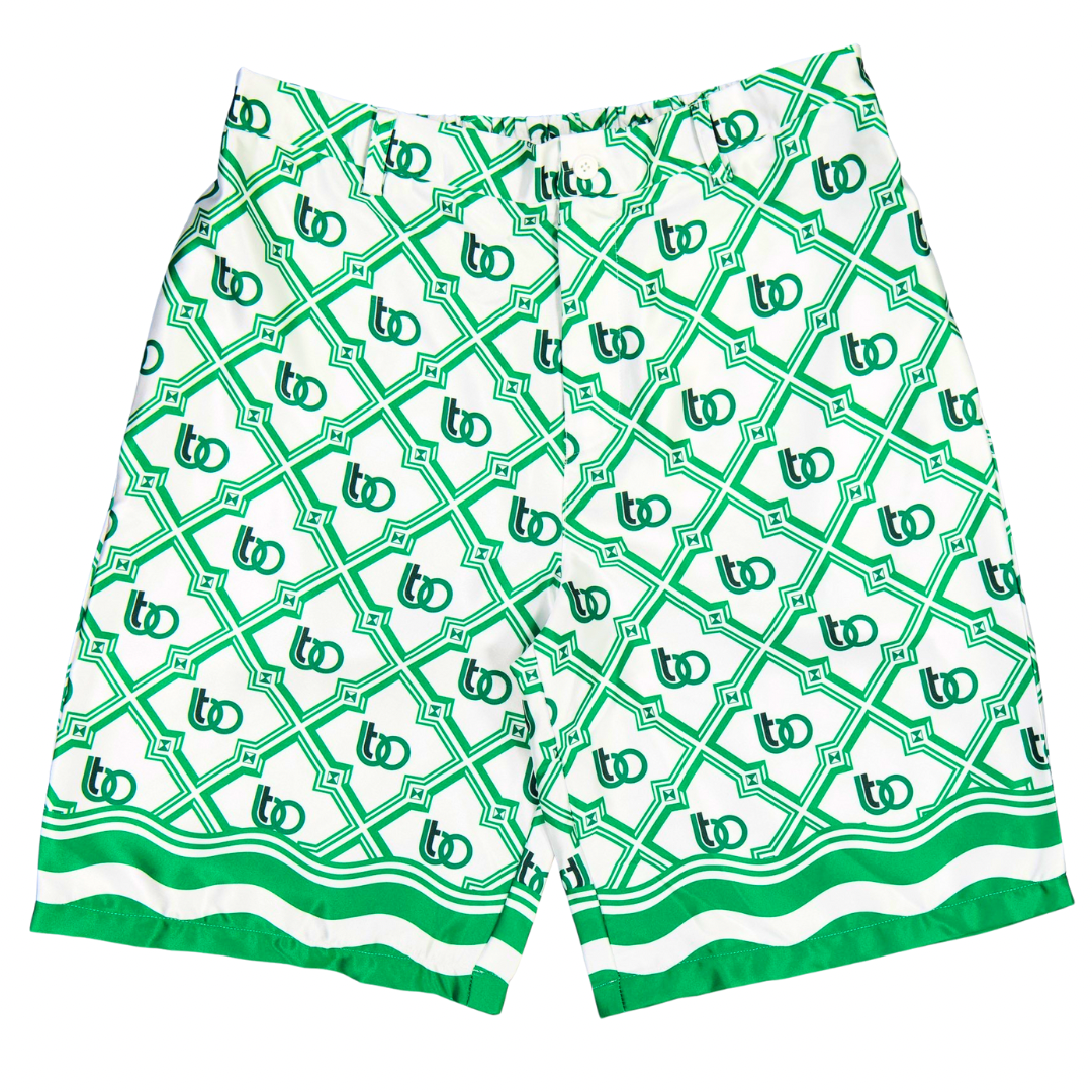 HARMONY SILK GREEN SHORTS