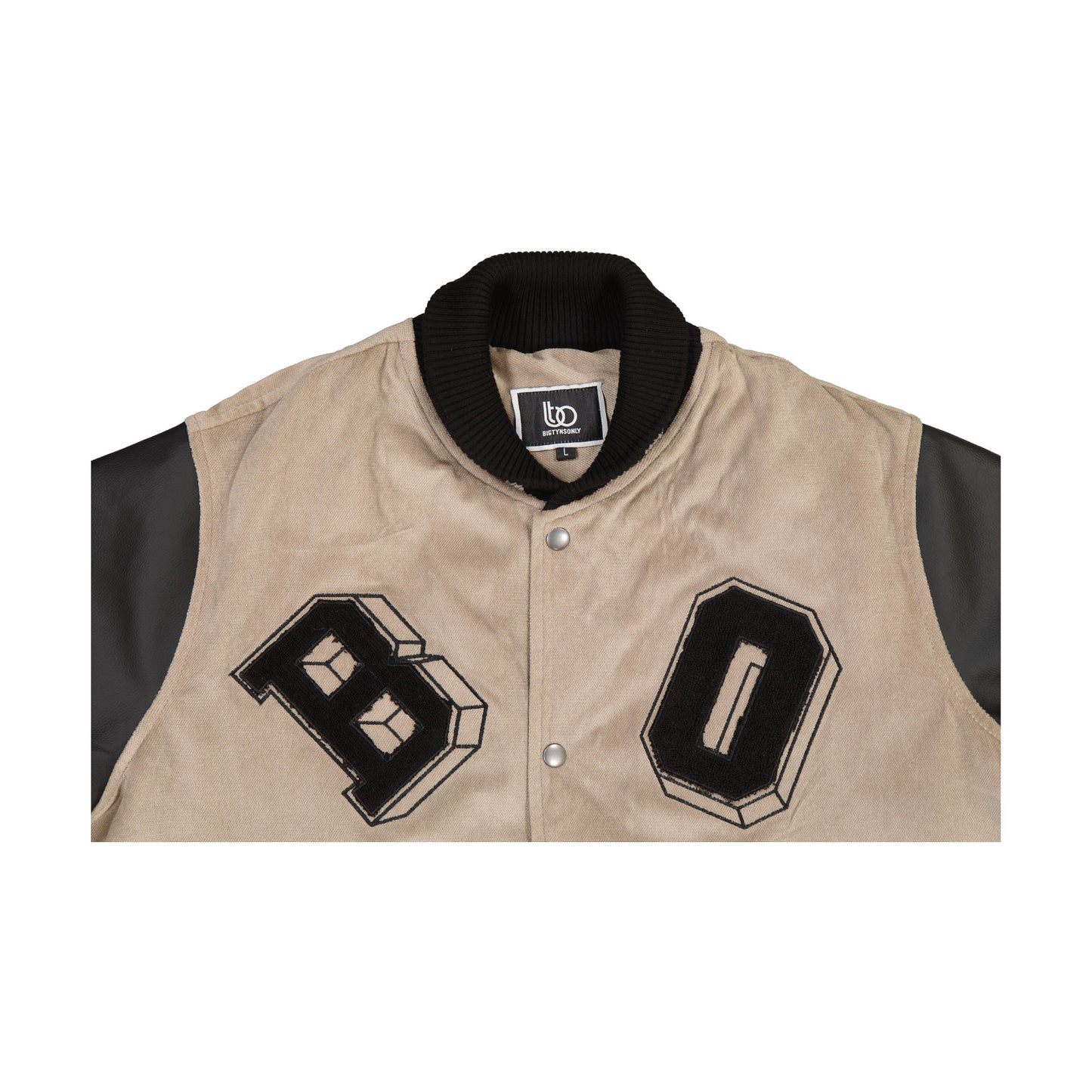 BELIEVE BROWN VARISTY JACKET